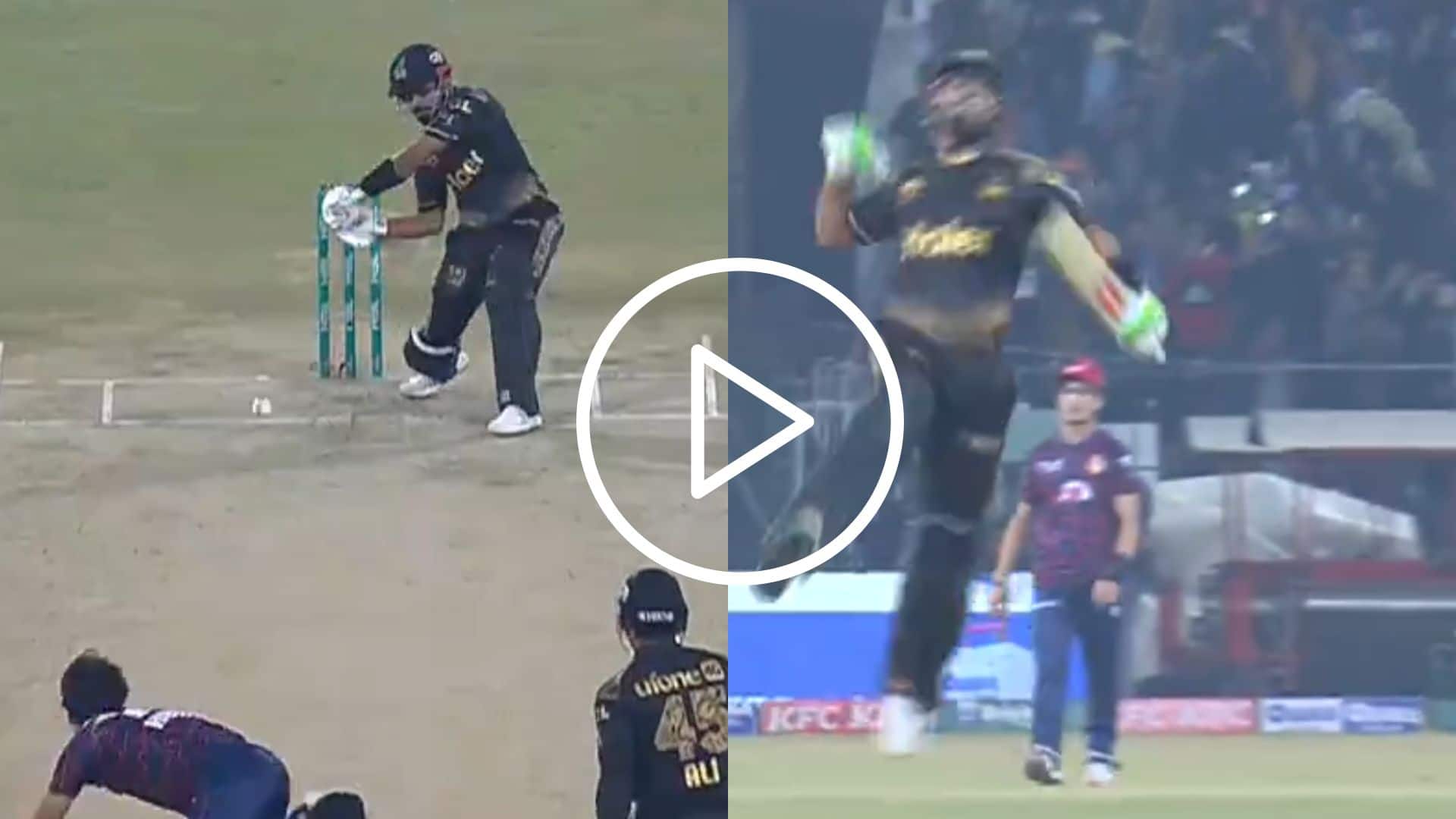 [Watch] Babar Azam's Inside-Out Six vs Naseem Shah's Brother Enroute His PSL 2024 Hundred